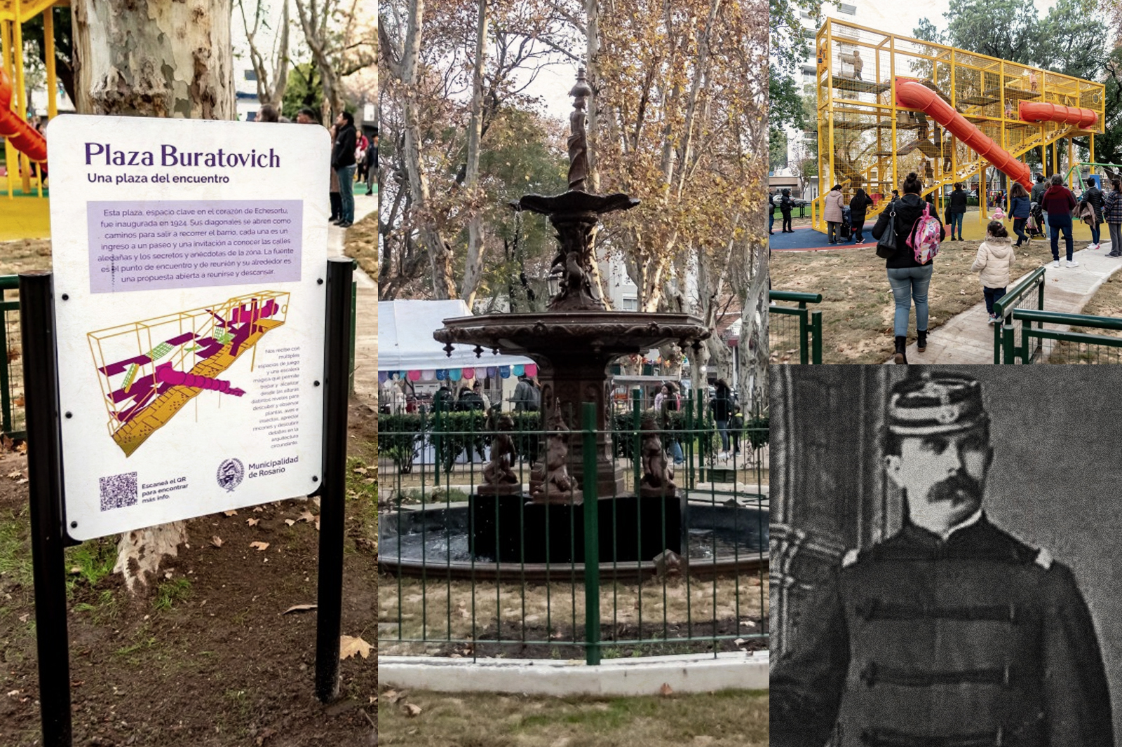 La Plaza Buratovich: corazón del barrio Echesortu