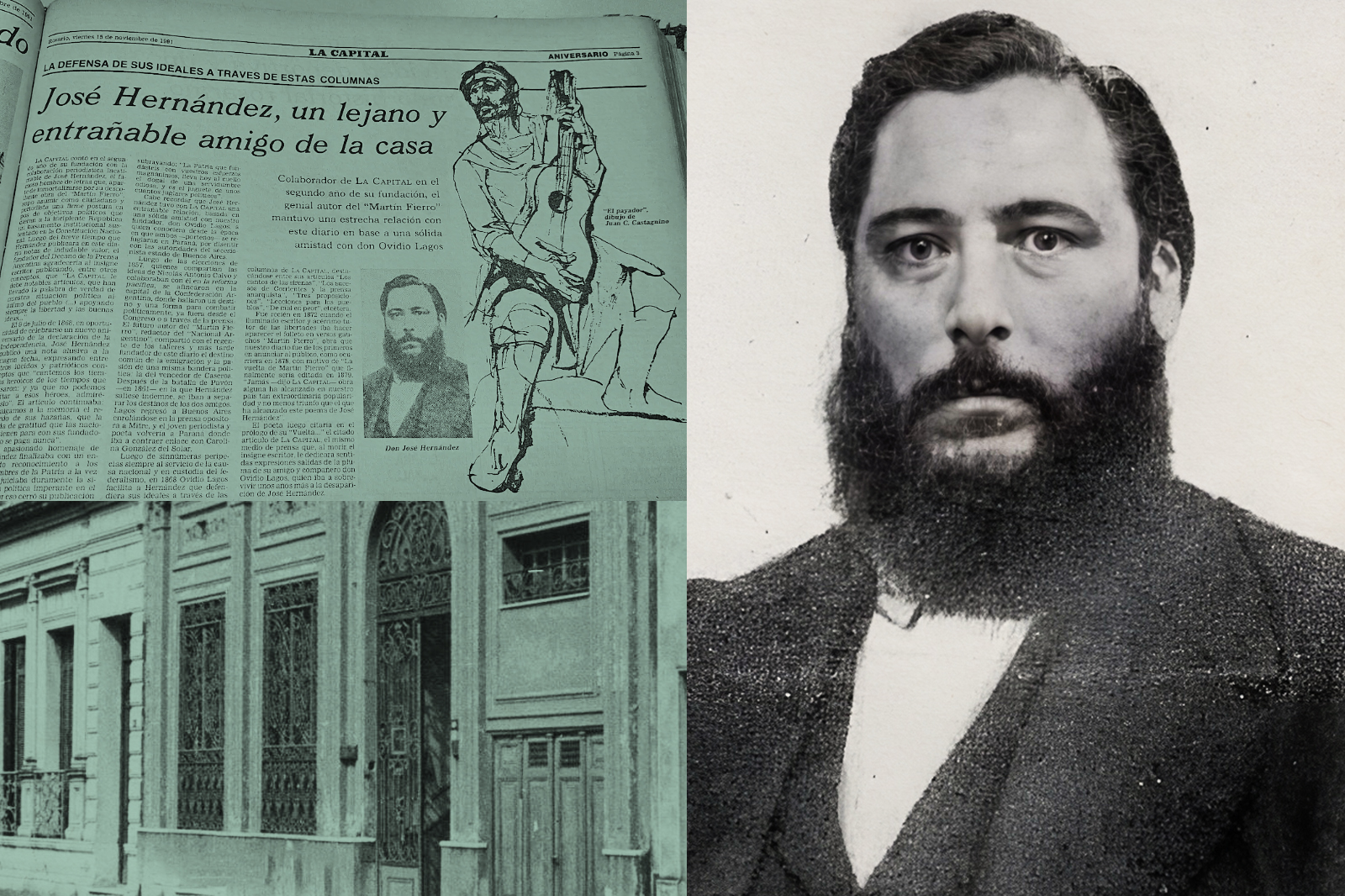 El paso de José Hernández por Rosario y su vínculo con el Diario La Capital